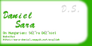 daniel sara business card